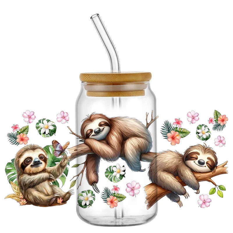 Sloth Decal Easy Peel Rub-On Transfer Sticker