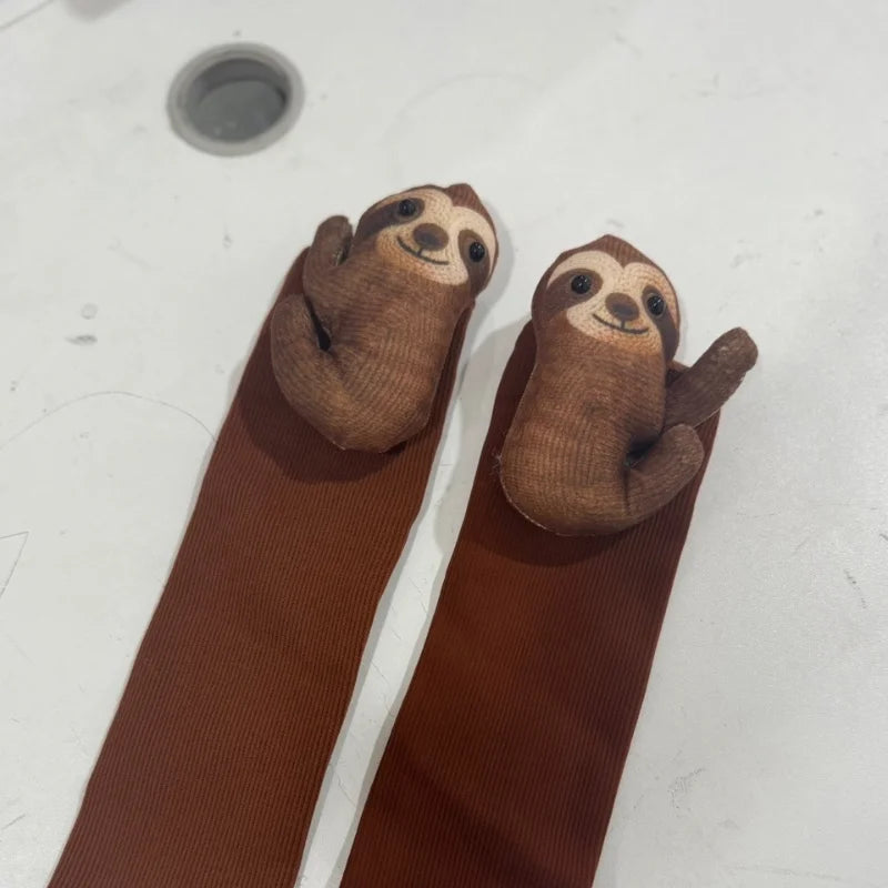 Cute 3D Knitted Sloth Socks