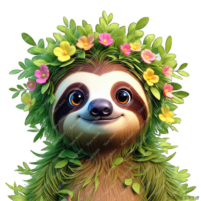 Forest Sloth Wall Stickers