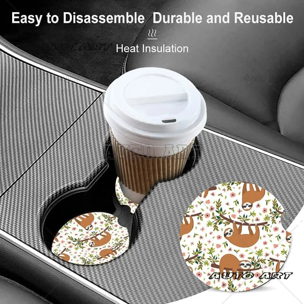Ceramic Sloth Cup Holders For Car