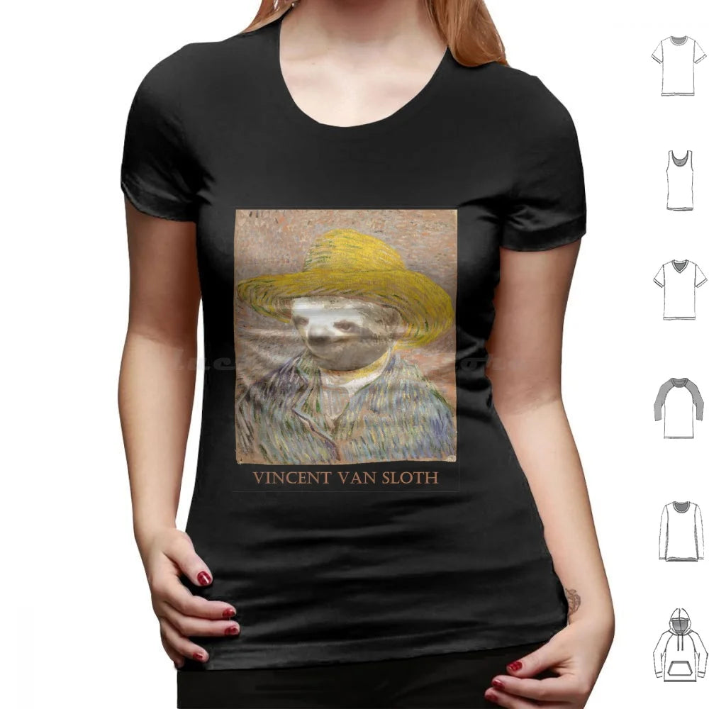 Vincent Van Sloth Art T-Shirt