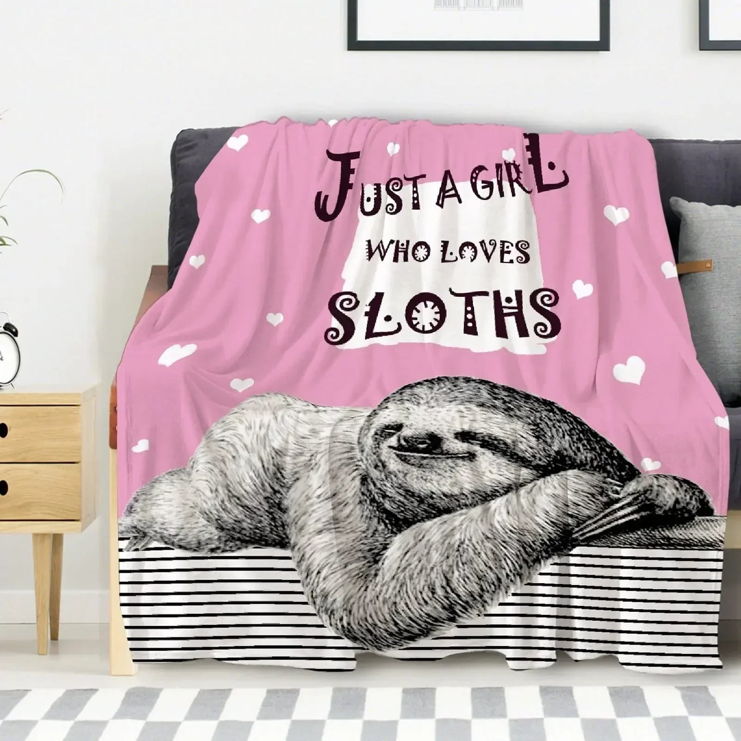 Assorted Just A Girl Who Loves Sloths Blankets