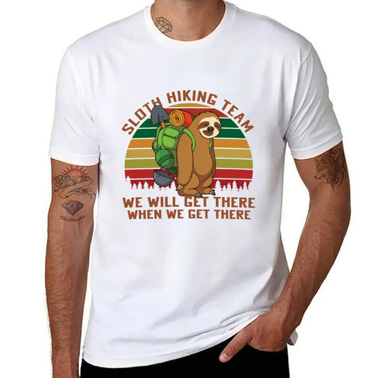 Sloth Hiking Team We'll Get There When We Get There T-Shirt