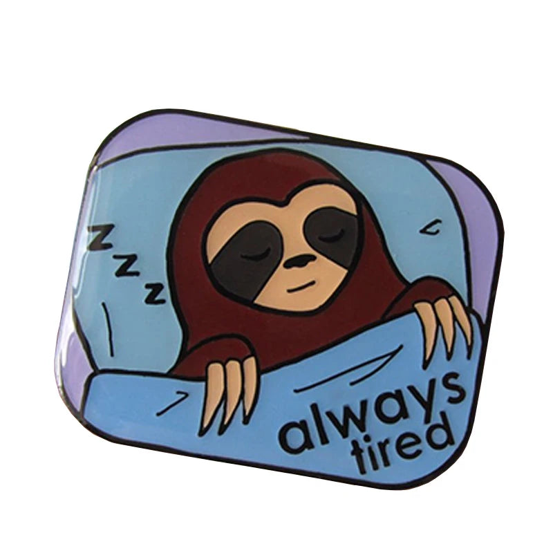 Sloth Enamel Pin Badges
