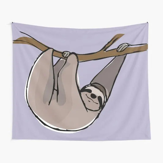 Hanging Sloth Wall Art Tapestry