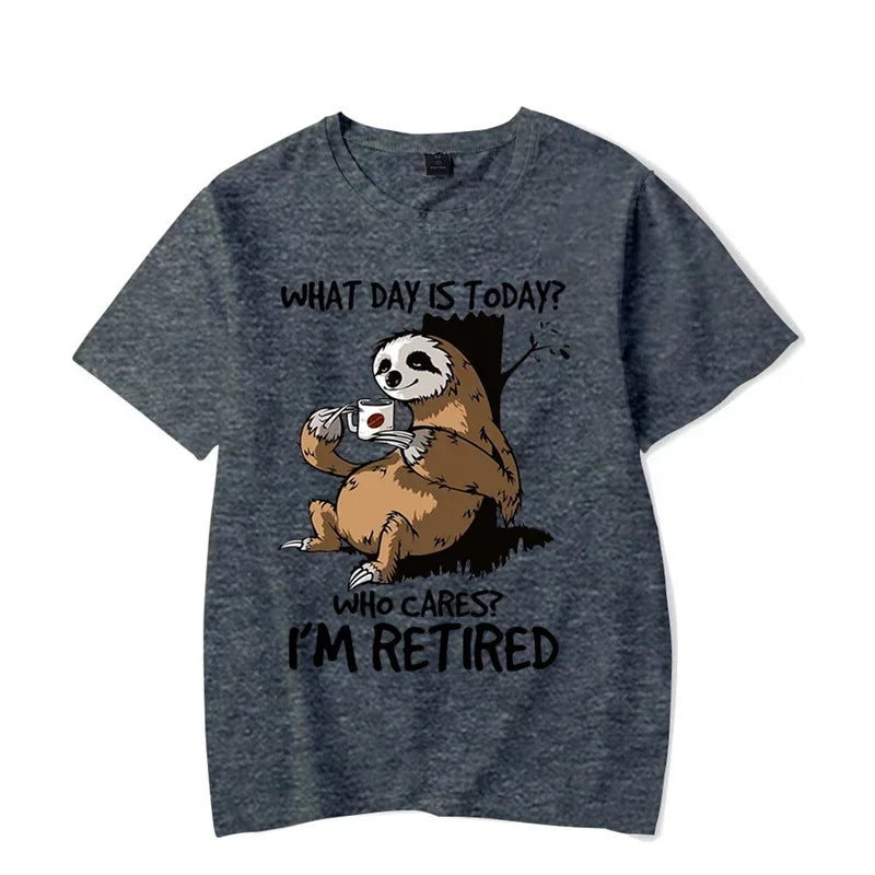 Who Cares I'm Retired Sloth T-shirt