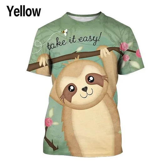 Take It Easy Sloth Graphic T-Shirt