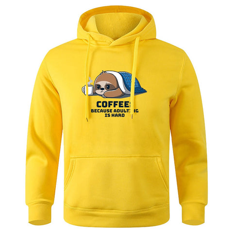 Image of Coffee Because Adulting Is Hard Hoodie