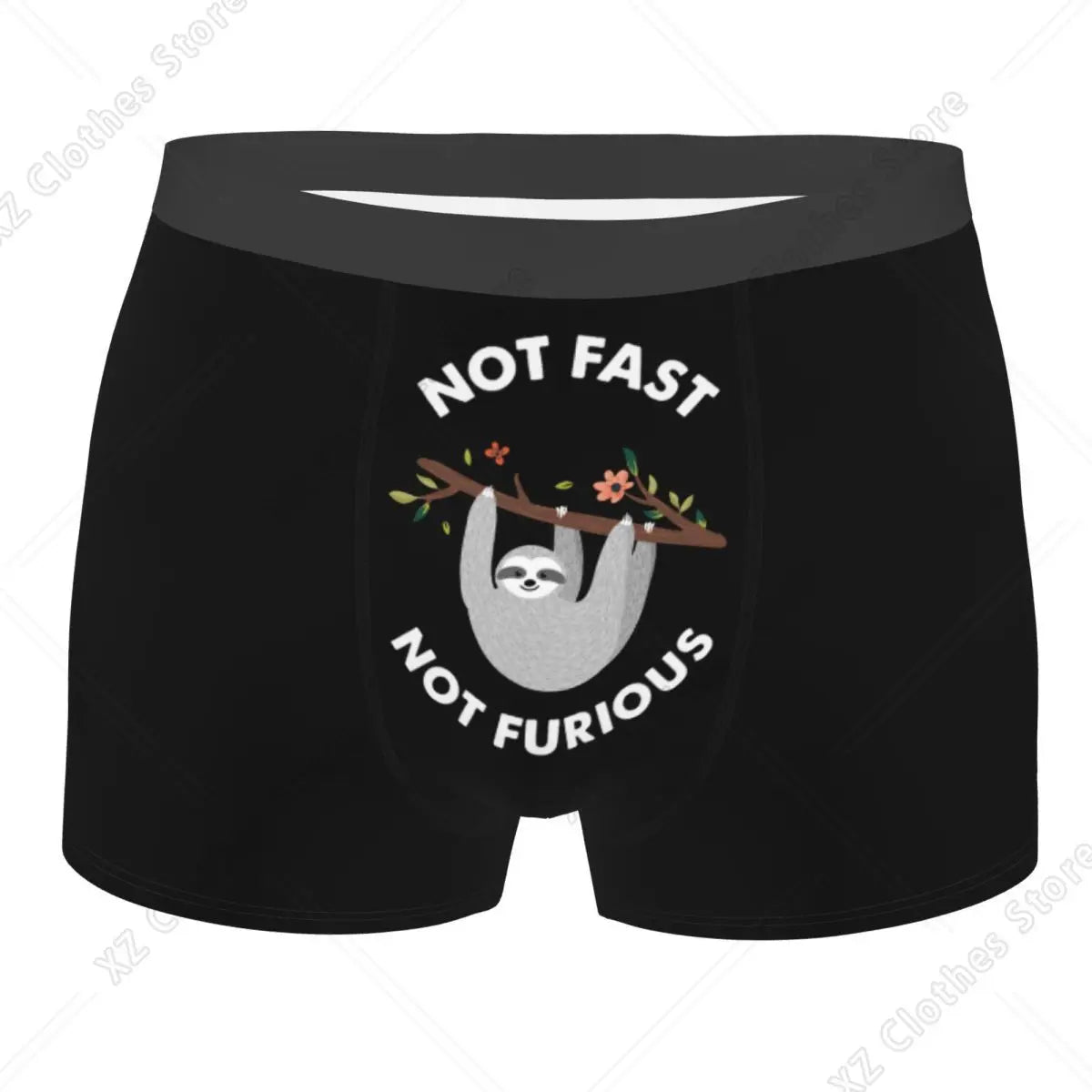 Not Fast Not Furious Sloth Boxer Briefs product photo