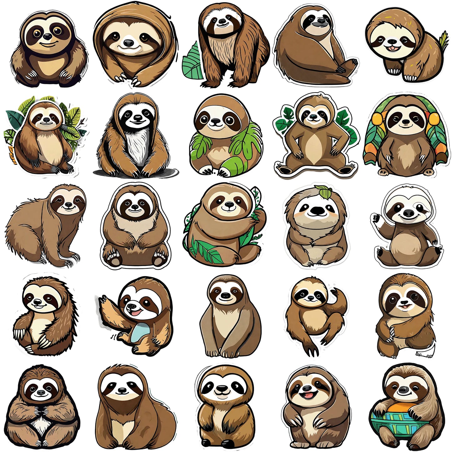 Sloth graffiti stickers