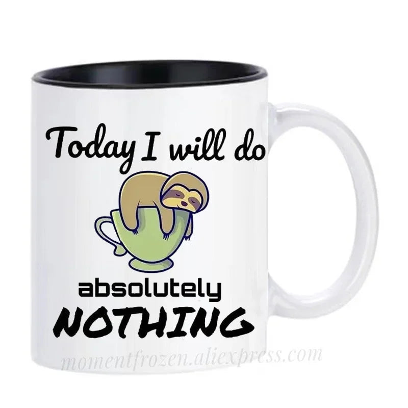 Today I Will Absolutely Do Nothing Sloth Mug