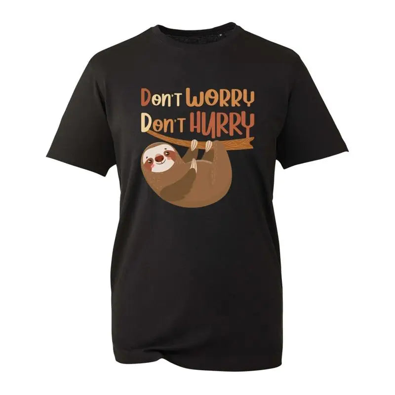 Don't Worry Don't Hurry Sloth T-Shirt product photo