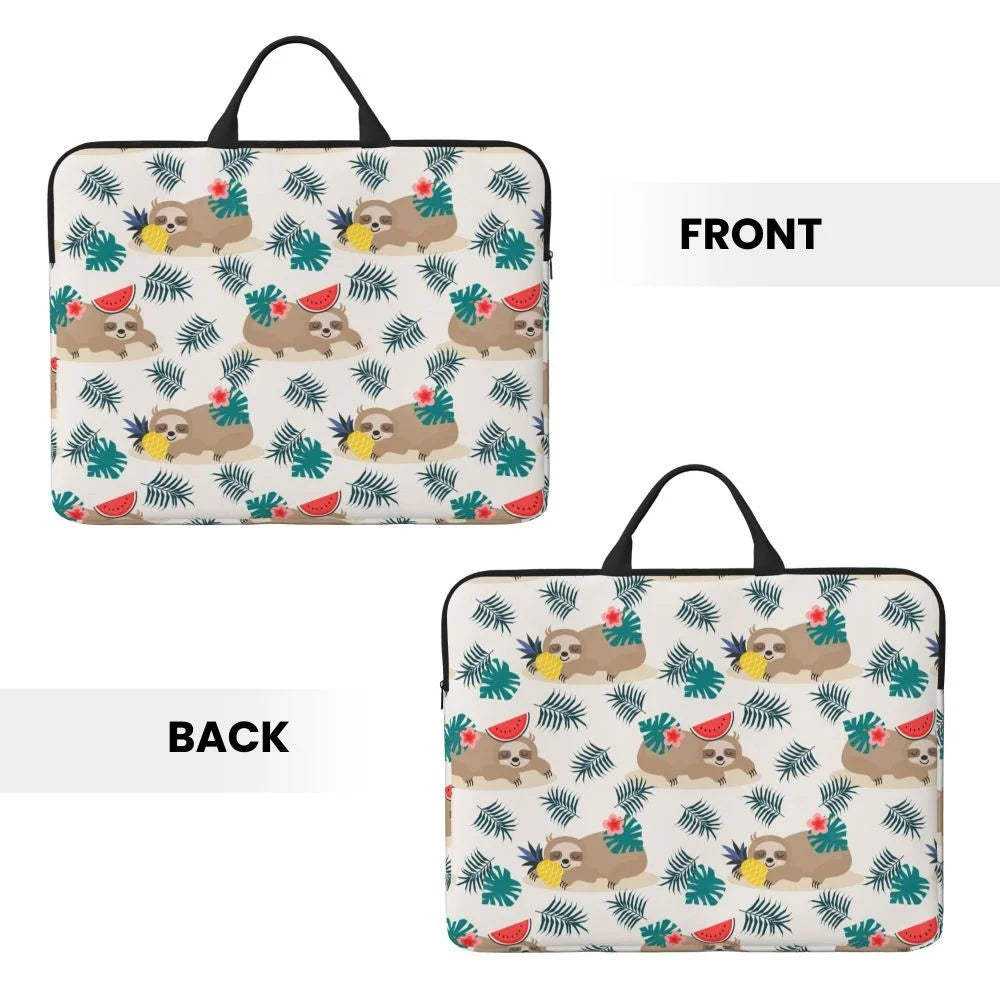Sloth Watermelon & Pineapple Laptop Bag