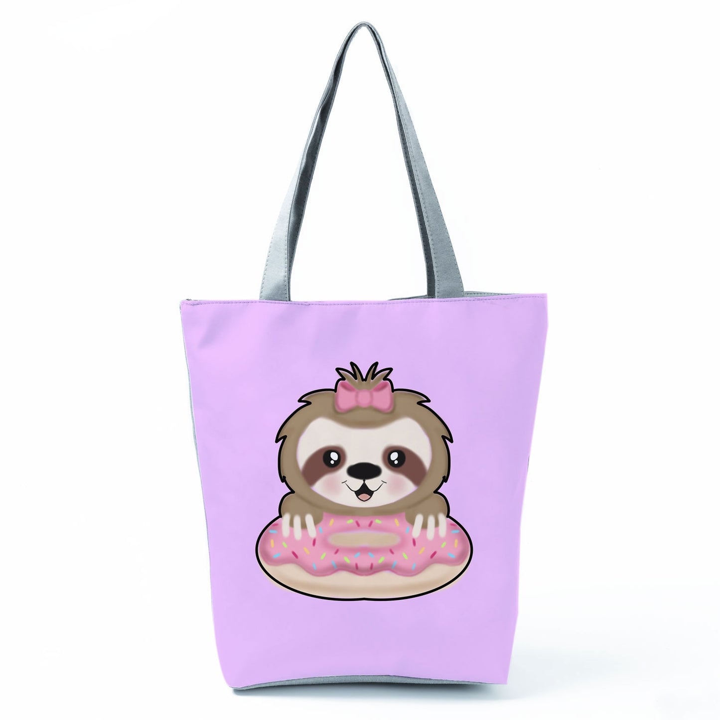 Donut Sloth Tote Bag