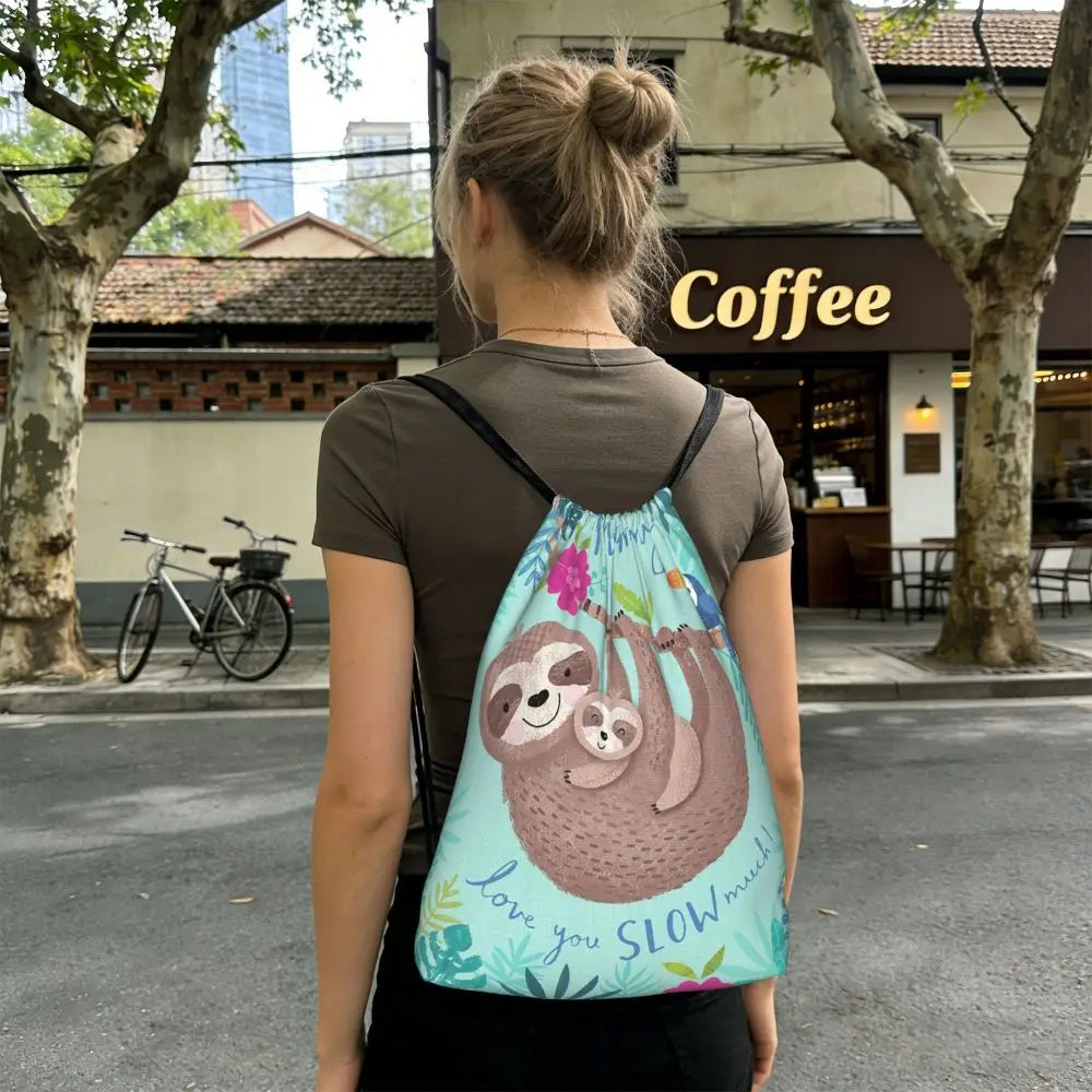 Sloth With Baby Sloth On Branch Backpack