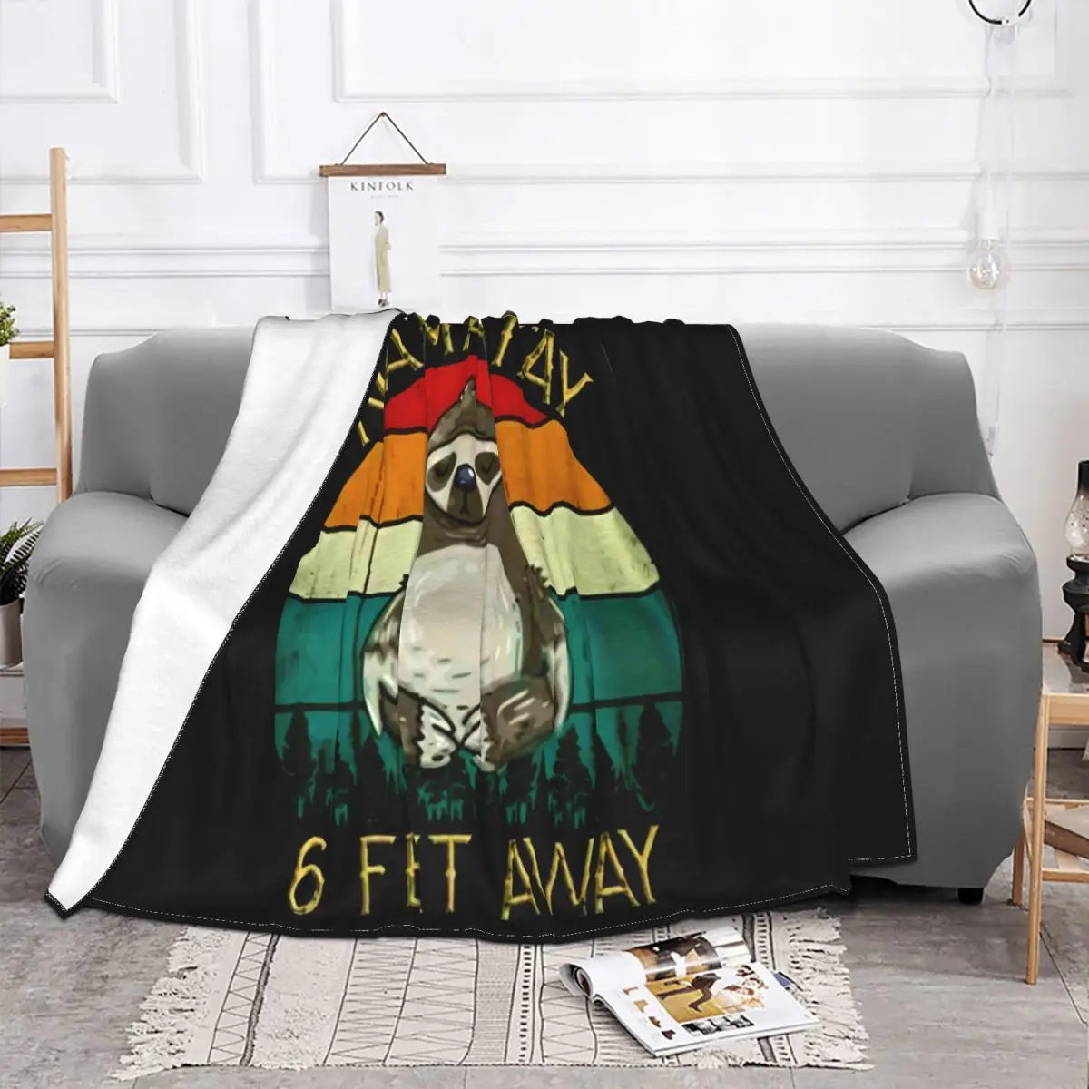 Namastay 6 Feet Away Blanket