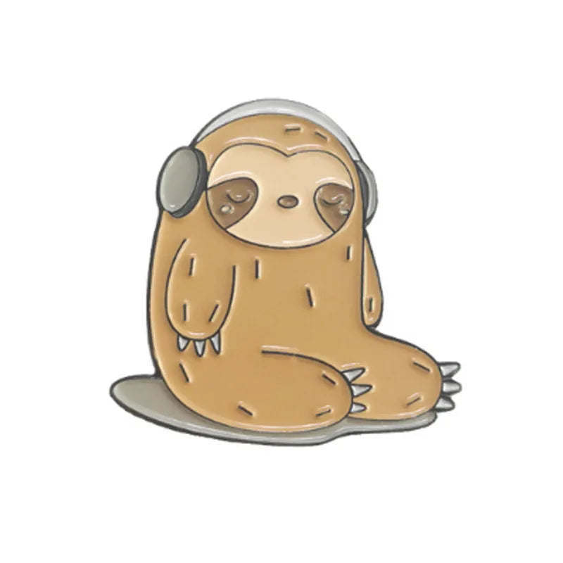 Sloth Live slow pin badges