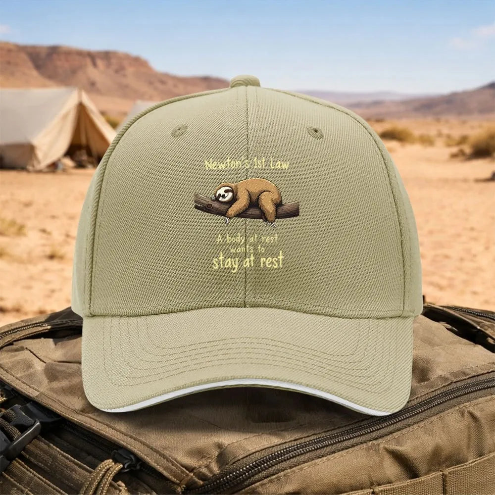 Newton's First Law Sloth Baseball Cap product photo 12