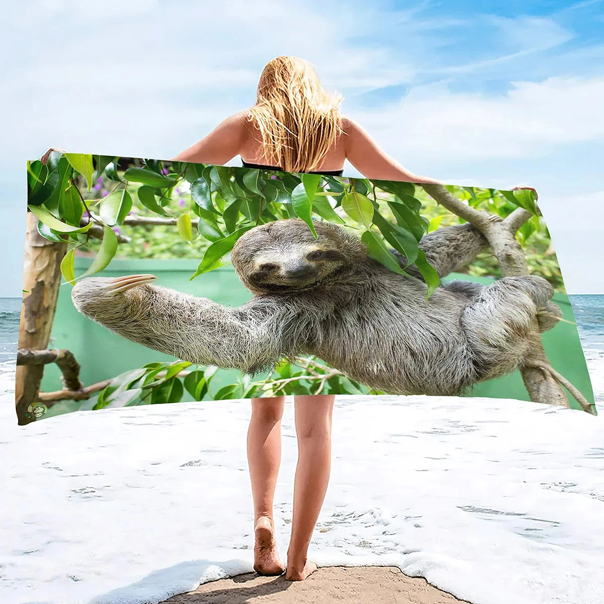 Assorted Cute Sloth Beach Towel