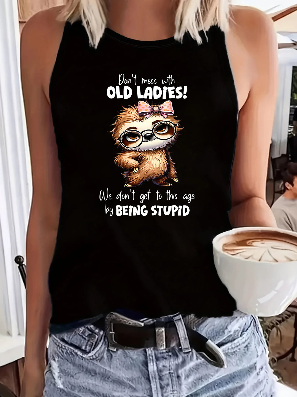 Don't Mess With Old Ladies Sloth Tank Top