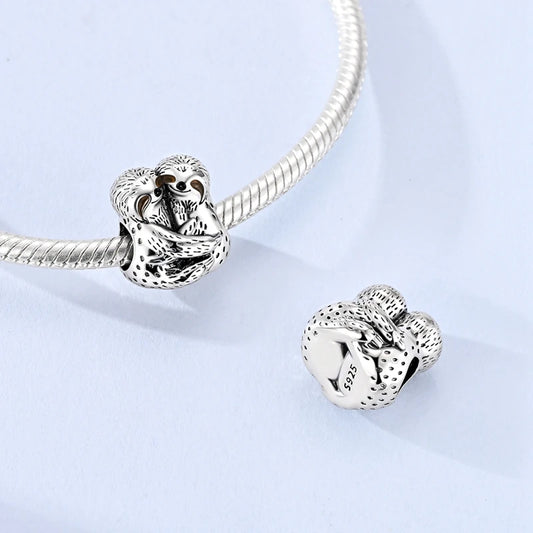 Sterling Silver Sloth Couple Bead Charm