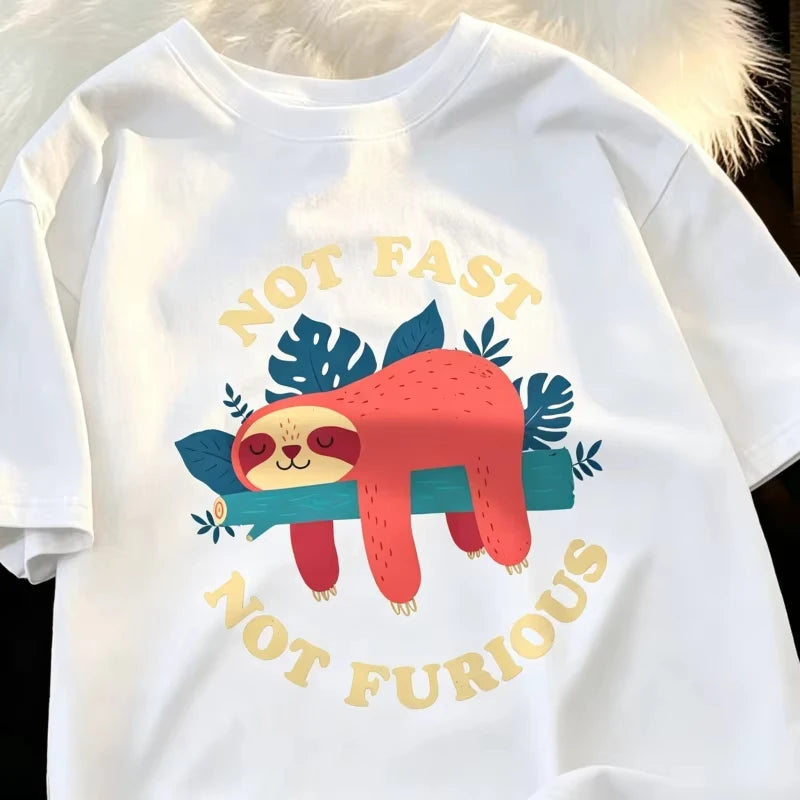 Not Fast Not Furious Sloth T‑Shirt