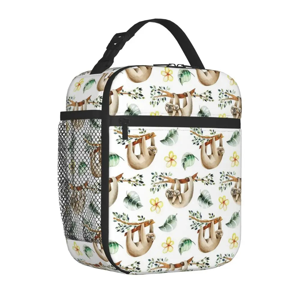 Hanging Sloth Insulated Lunch Bag