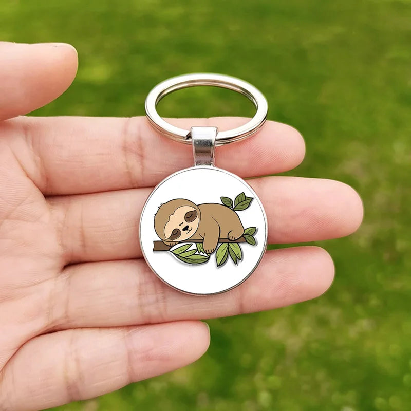 Sloth Keychain Pendant Cartoon Swimming Climbing Tree / Watermelon Sloth