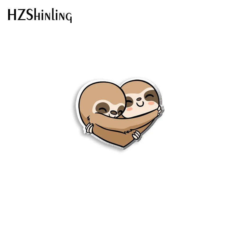 Sloth Acrylic Pin Badge