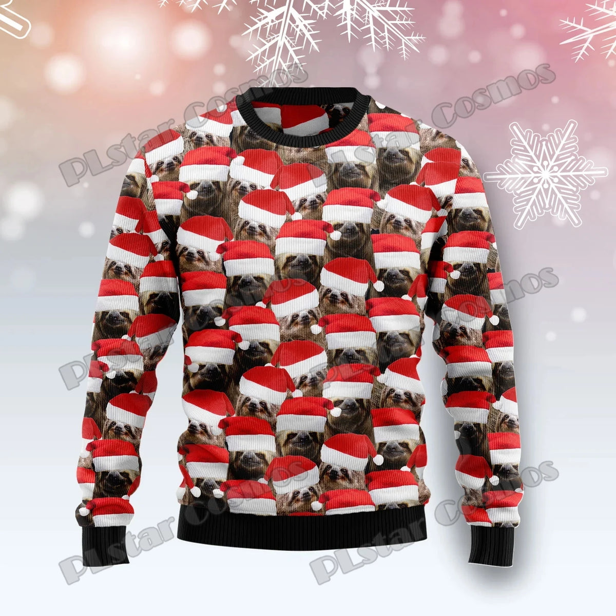 Sloth Christmas Santa Hat Jumper