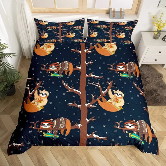 Winter Sloth Duvet Cover Set product photo