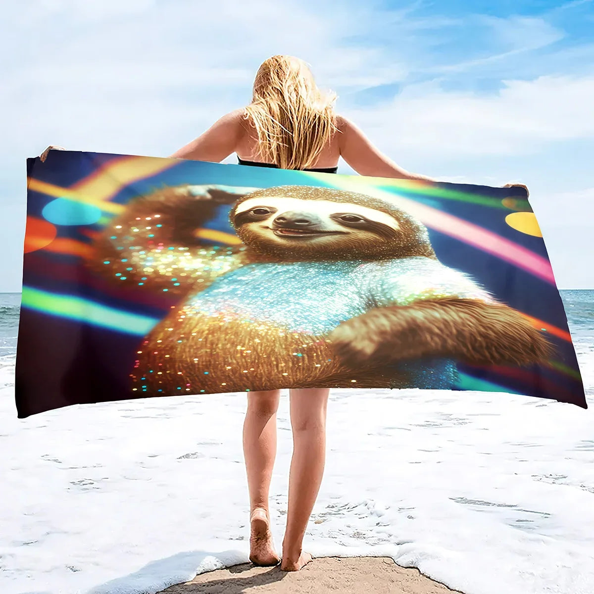 Disco Sloth Towel