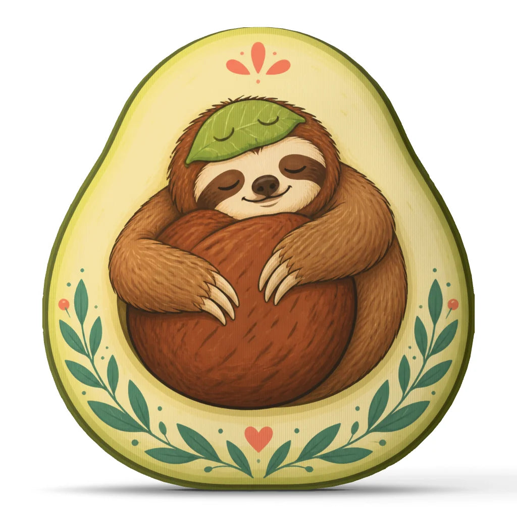 Sloth Avocado Plush Pillow