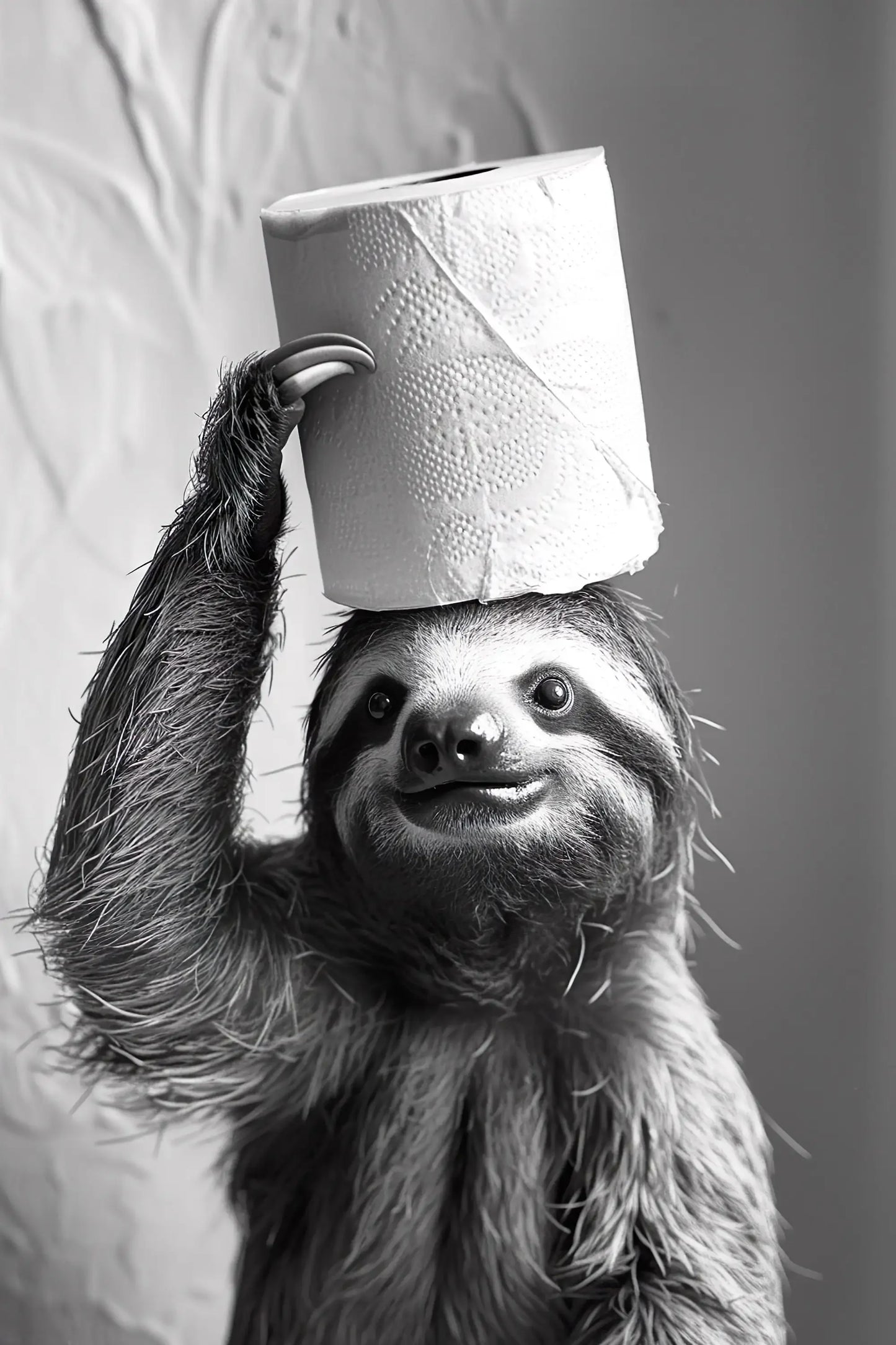 Black & White Sloth Poster