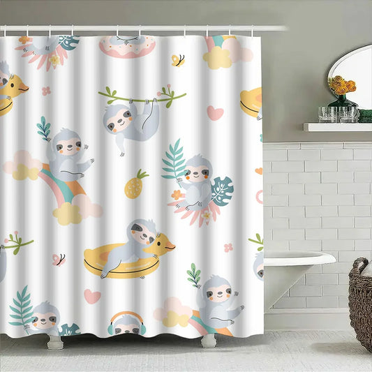 Adorable Sloth Shower Curtain