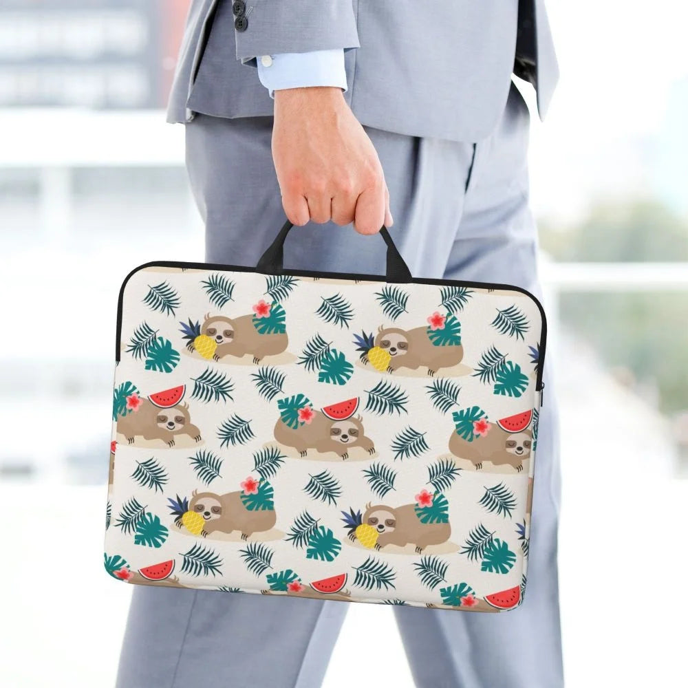 Sloth Watermelon & Pineapple Laptop Bag