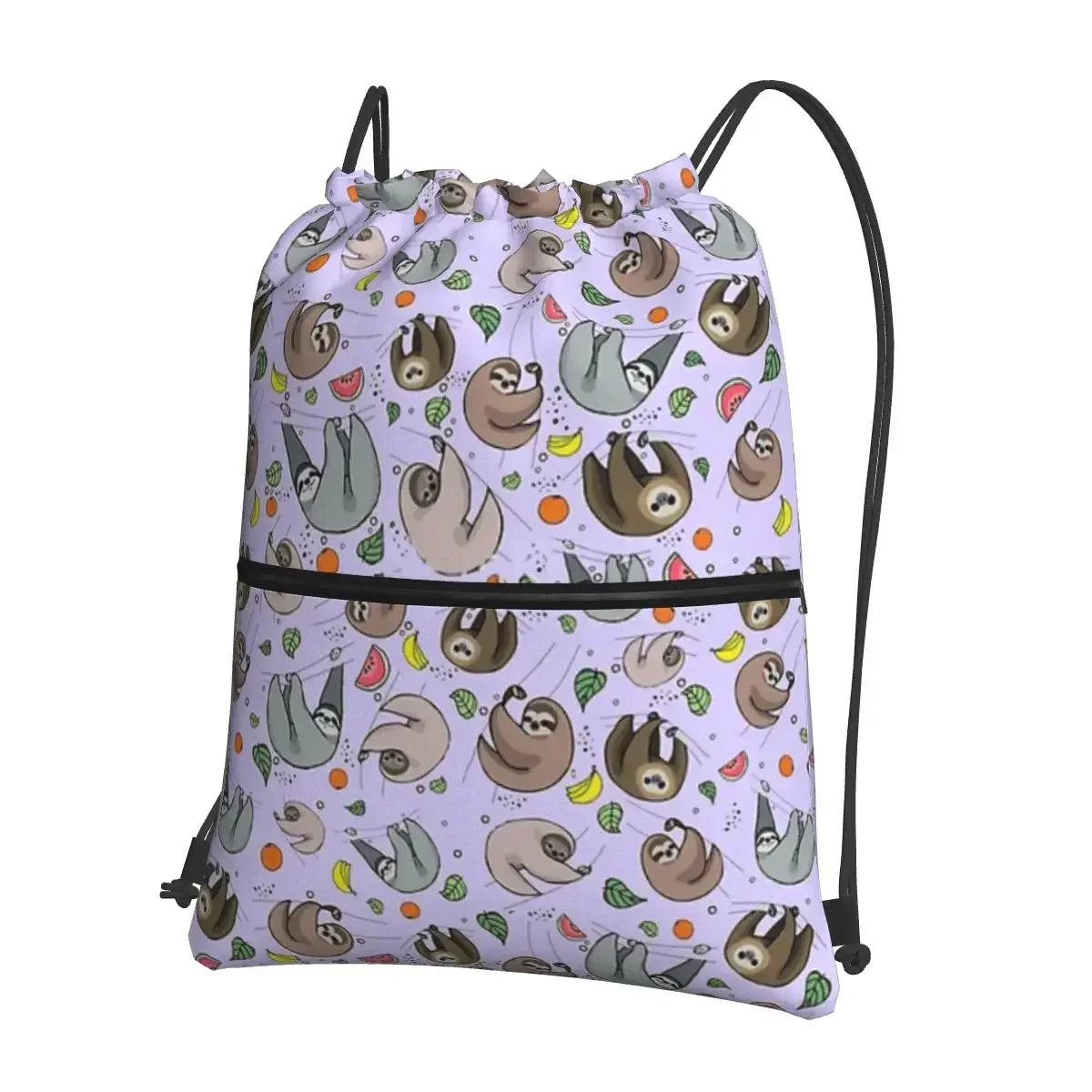 Sloth With Tropical Leaves & Fruit Backpack