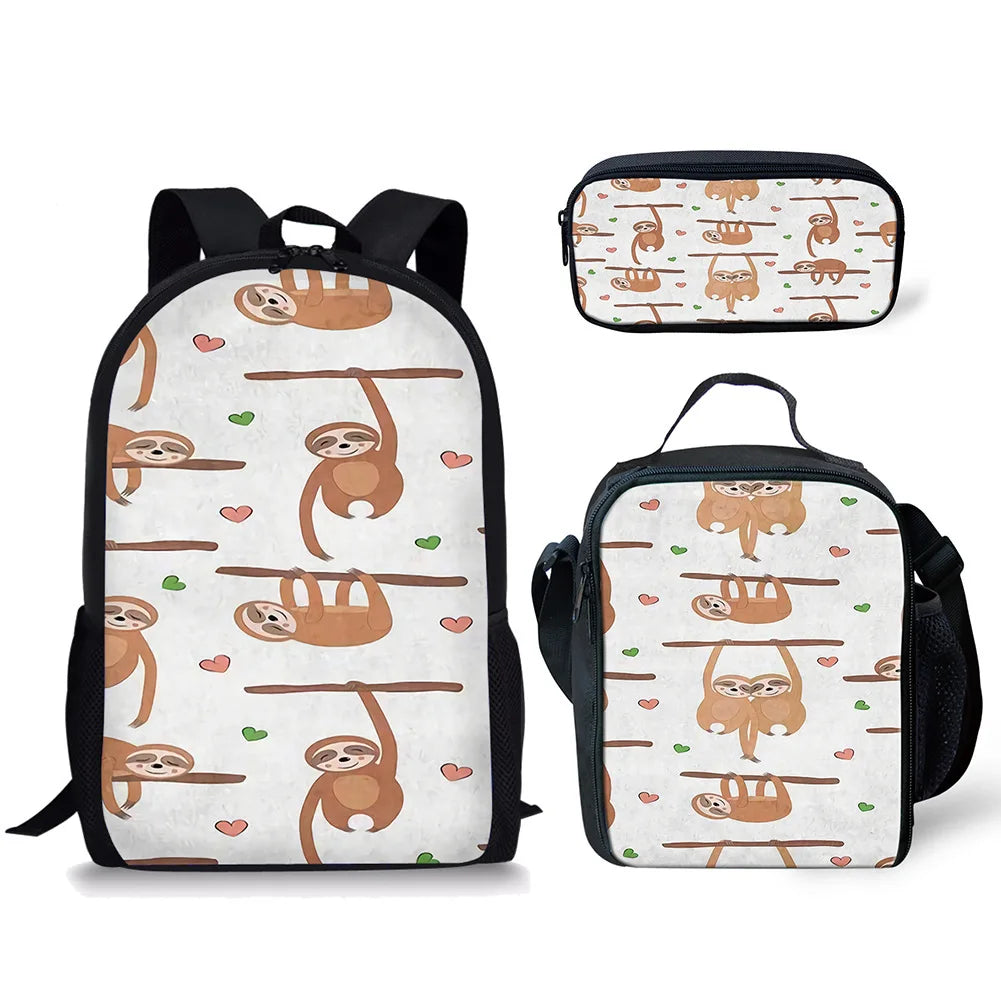 Sloth Backpack, Lunch Bag & Pencil Case Set