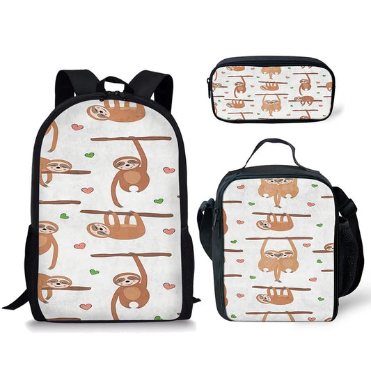 Sloth Backpack, Lunch Bag & Pencil Case Set