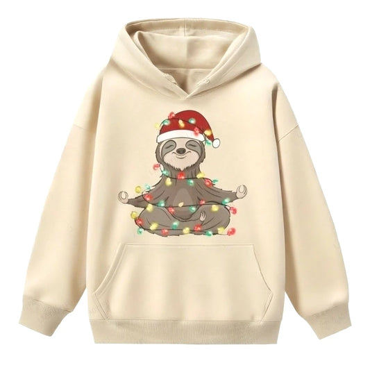 Sloth Fairy Lights Christmas Hoodie product photo 1