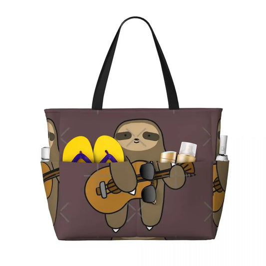 Guitar Sloth Beach Travel Bag