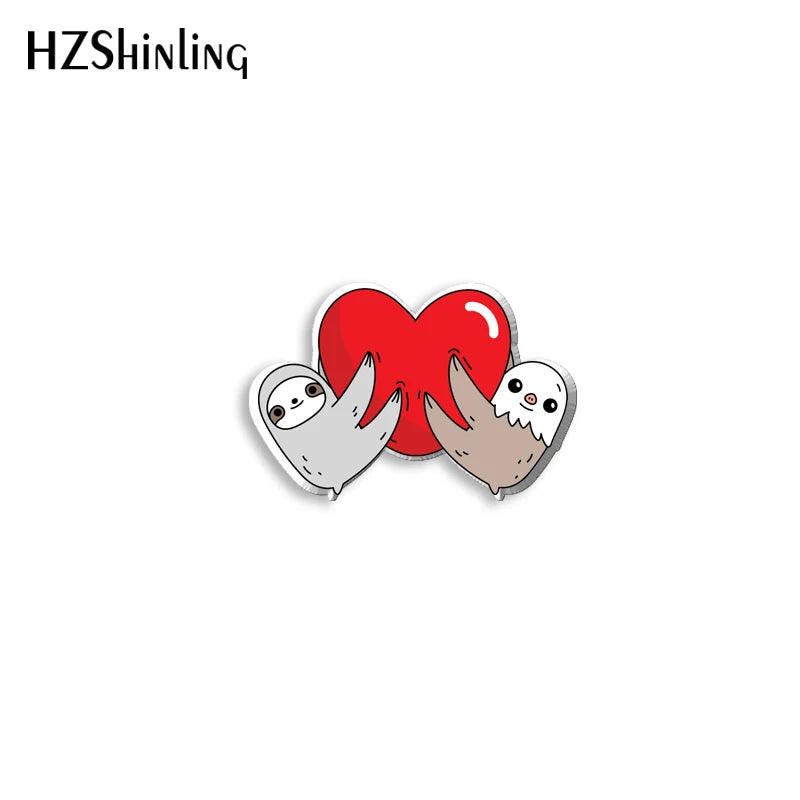 Sloth Acrylic Pin Badge
