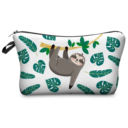 Sloth & Leaves Cosmetic Bag