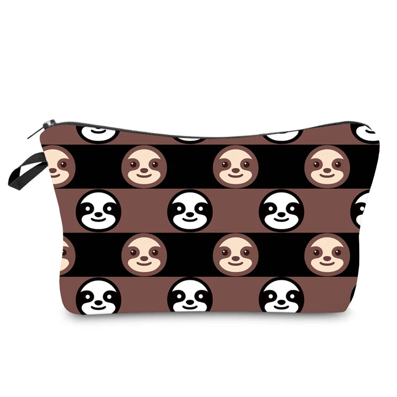 Sloth Faces Cosmetic Bag