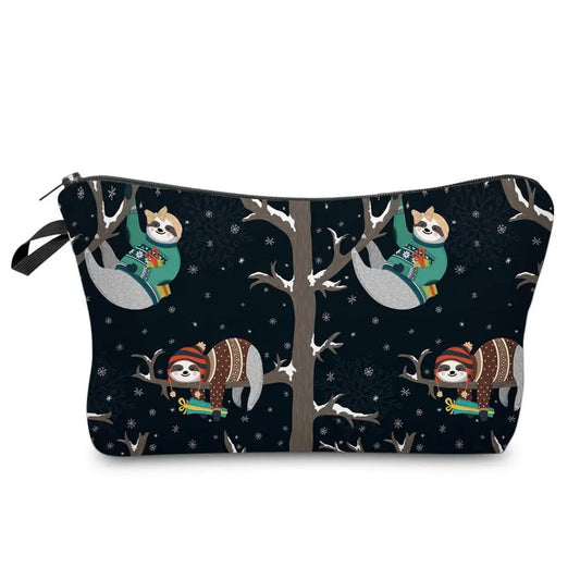 Winter Sloth Cosmetic Bag