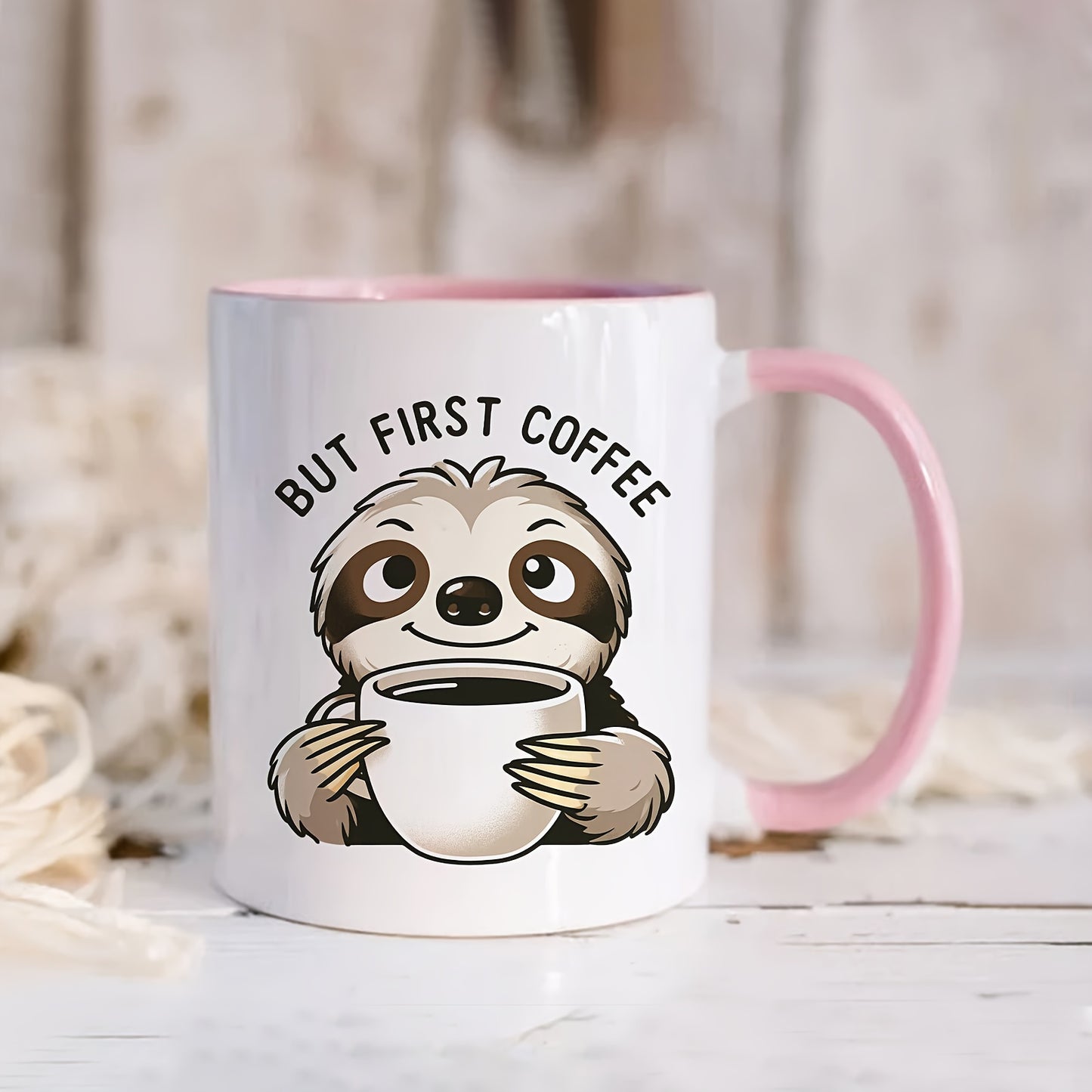 But First Coffee Sloth Mug