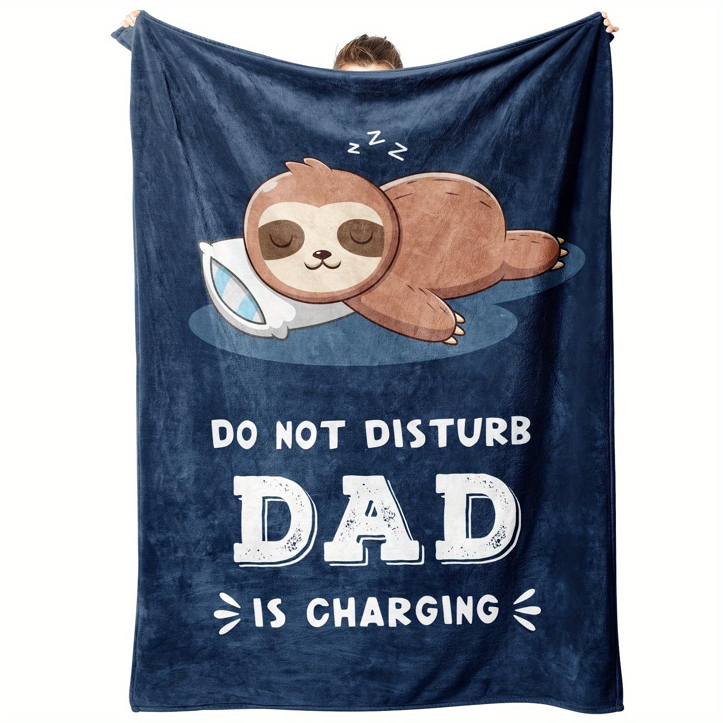 Do Not Disturb, Dad is Charging Sloth Blanket