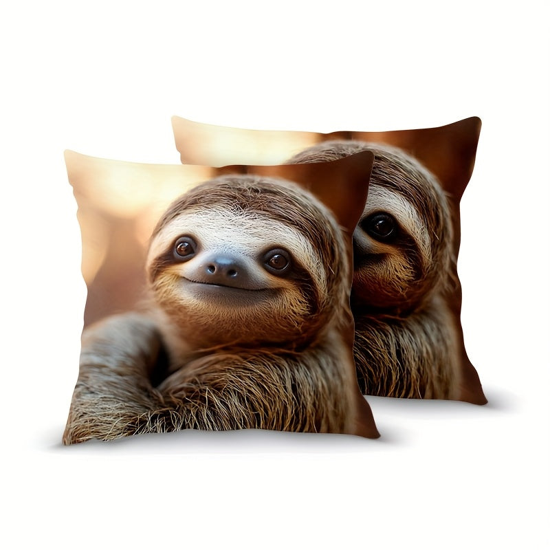 2 Piece Cute Sloth Cushion Covers