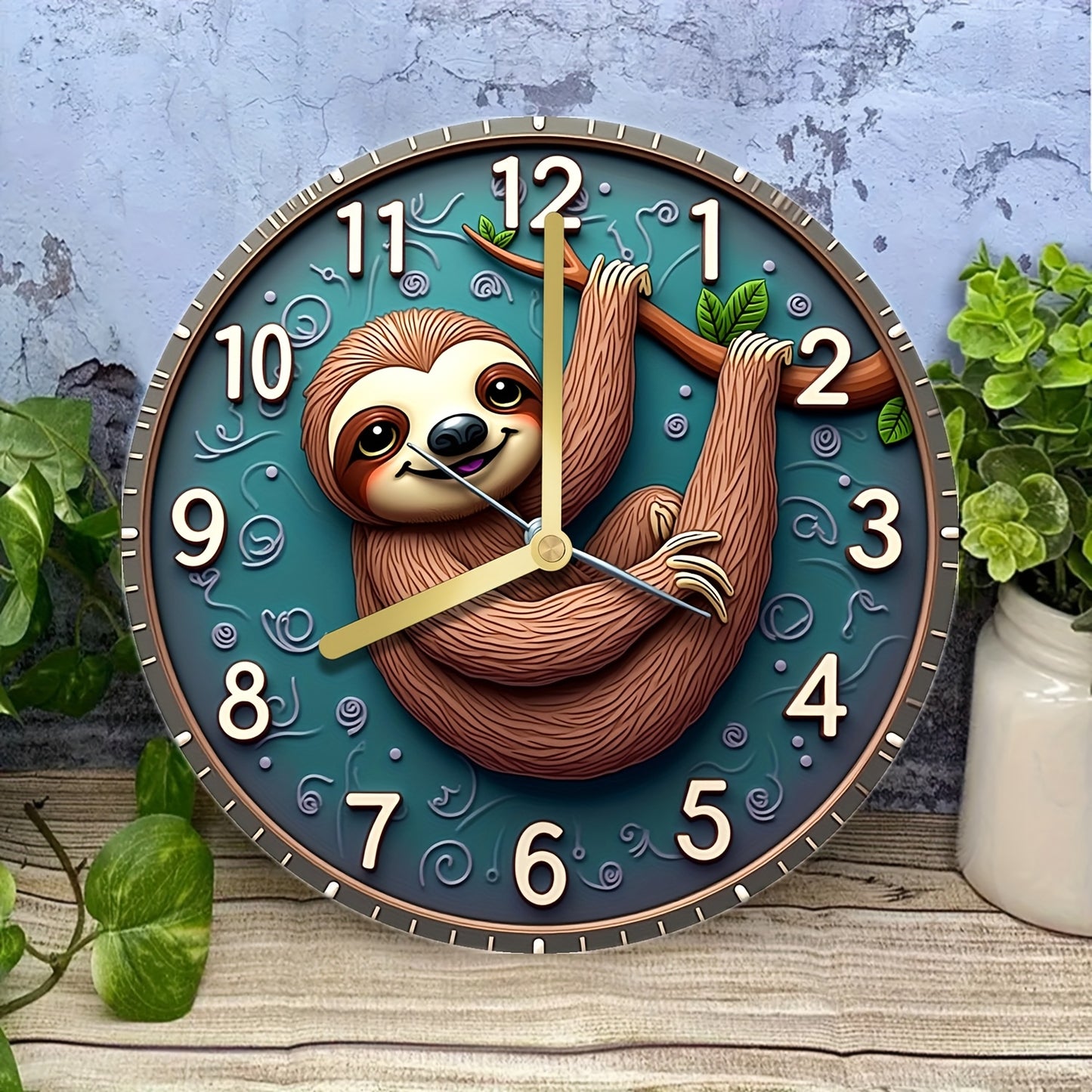 Sloth Hanging Wall Clock