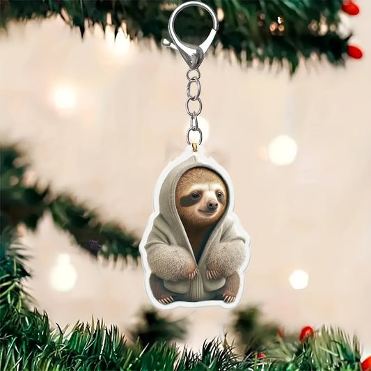 Acrylic 2D Sloth Keychain